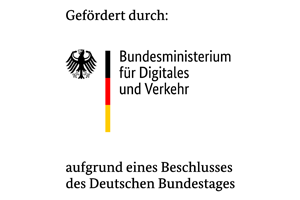 Gefördert durch: Bundesministerium für Digitales und Verkehr aufgrund eines Beschlusses des Deutschen Bundestages